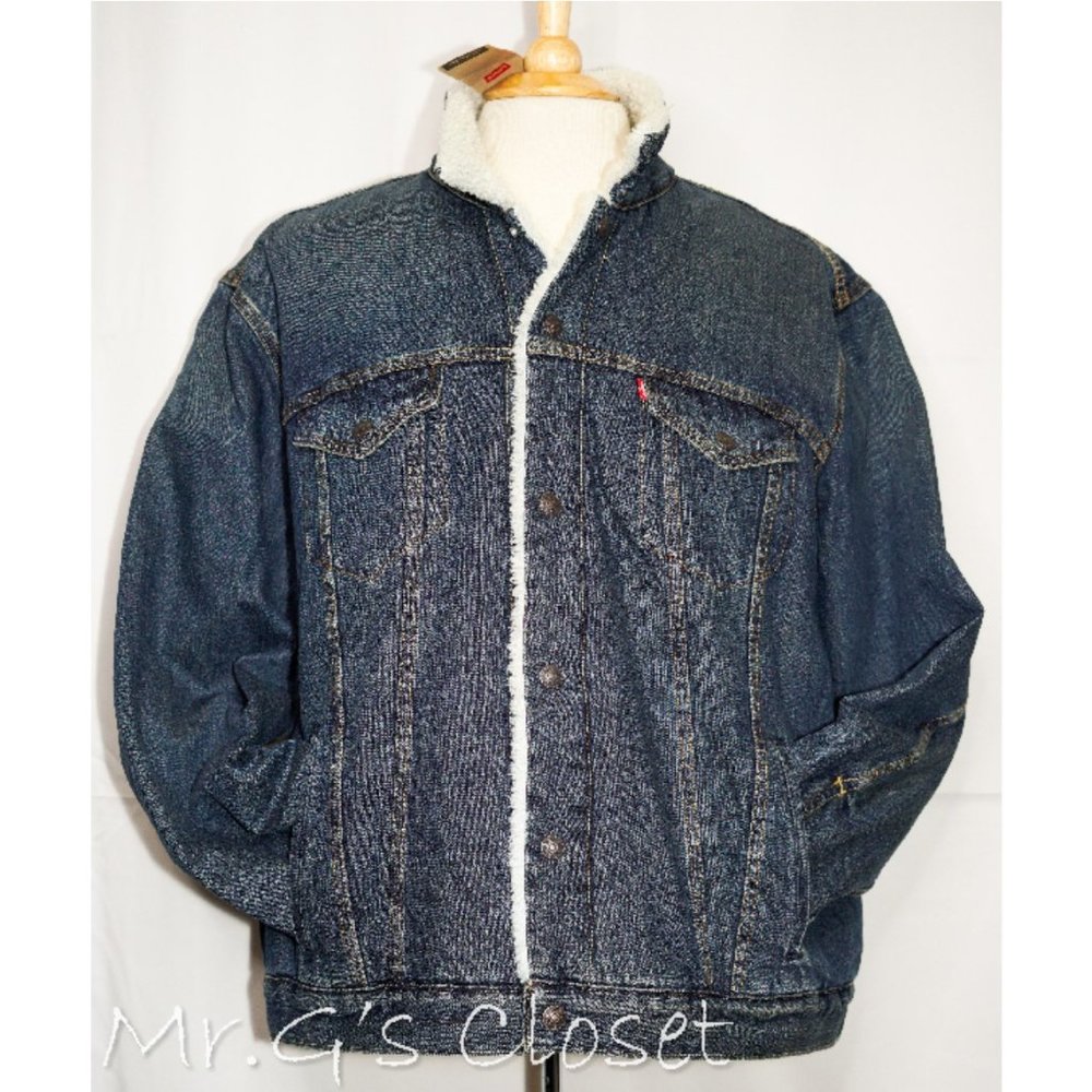 Sherpa Lined Denim Trucker Jacket